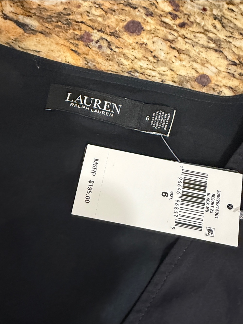 NWT Lauren Ralph Lauren Voile Floral Tiered Maxi Dress Black Beige Size 6 - Picture 6 of 10